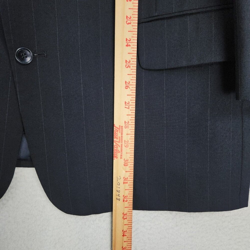 Albert Nipon Jacket Mens 46r Navy Blue Pinstripe … - image 7